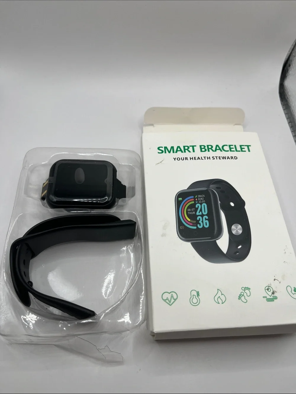 Smart Bracelet Fitness Watch - Black NIB